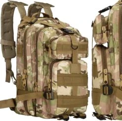 Springos Rugzak | Backpack | Wandelrugzak | Tactical Backpack | 35 Liter | Camouflage | Groen/Camel/Beige -Tas Kortingswinkel 1200x1189 6