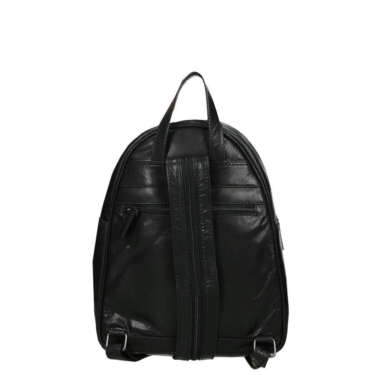 Old West Leren Dames Rugzak San Antonio M - Zwart 6 Old West Leren Dames Rugzak San Antonio M - Zwart - Afbeelding 4