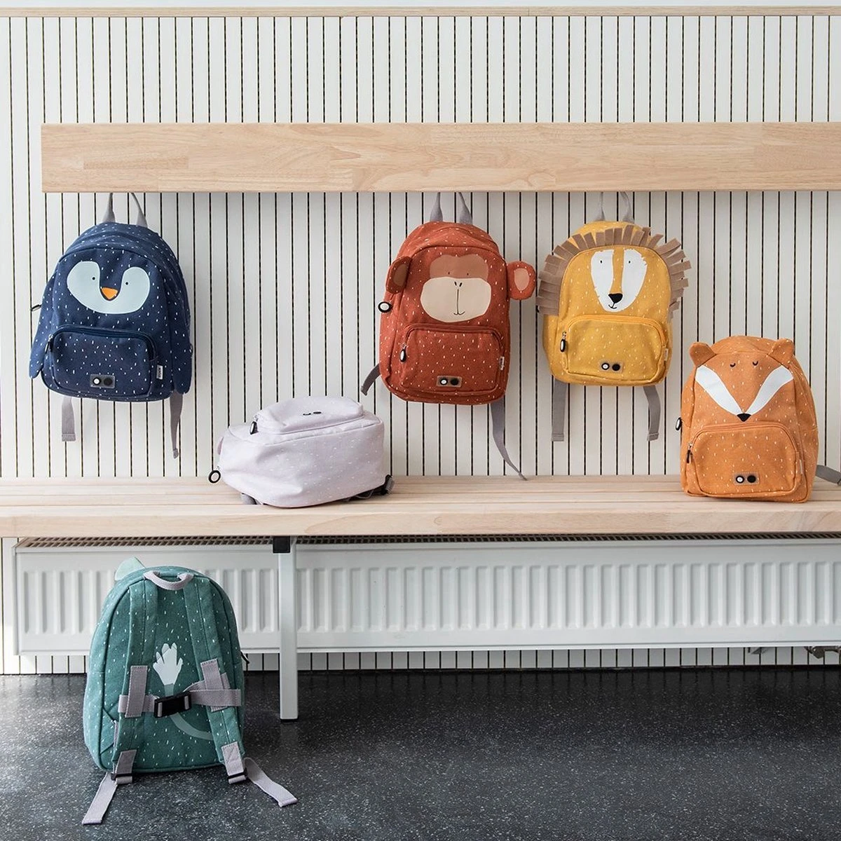 Trixie Hippo Kinderrugzak / Rugtas / Schooltas - Backpack - 12 Liter - Katoen - Blauw 6 Trixie Hippo Kinderrugzak / Rugtas / Schooltas - Backpack - 12 Liter - Katoen - Blauw - Afbeelding 4