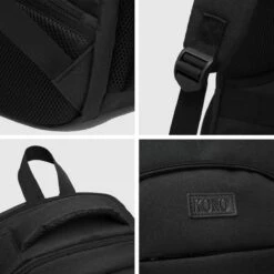 Kono Rugzak - Schooltas - 15,6 Inch Laptop Rugtas - Dames/Heren - 28L - Waterafstotend - Zwart -Tas Kortingswinkel 1200x1200 113