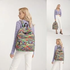 Miss Lulu Rugzak - 22,61 Liter - Graffiti (e1401g) -Tas Kortingswinkel 1200x1200 1130