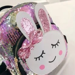 Meisjes - Rugtas - Rugzak - Schooltas - Zilver - Roze - Glitter - Tas - Konijntje - Pailletten - 3-8 Jaar - Peuter - Kleuter - CADEAU TIP! -Tas Kortingswinkel 1200x1200 1203