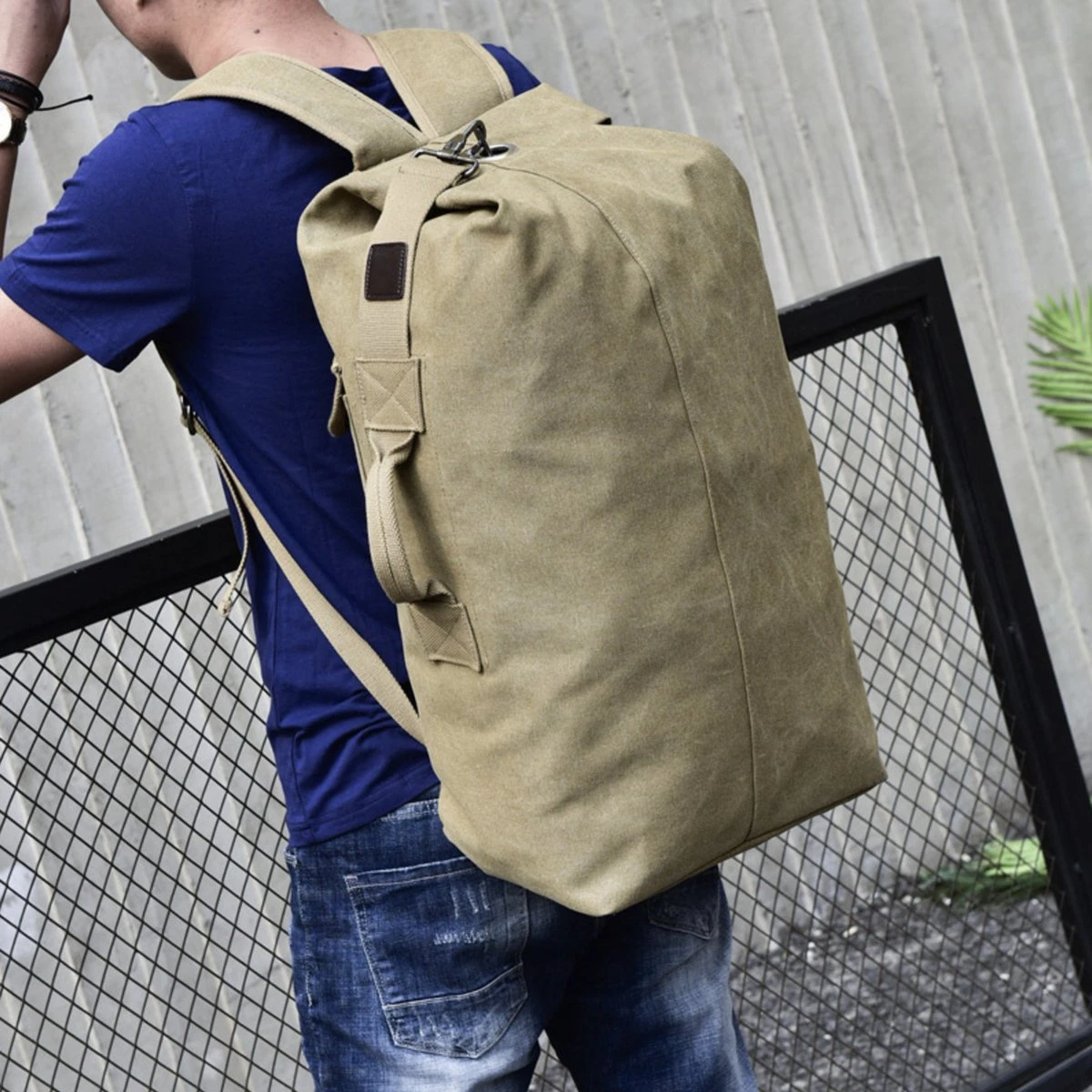 MIRO Luxe Rugzak - Rugtas - Backpack - Grote Capaciteit - Met Zip - 50 Liter - Bruin 6 MIRO Luxe Rugzak - Rugtas - Backpack - Grote Capaciteit - Met Zip - 50 Liter - Bruin - Afbeelding 4