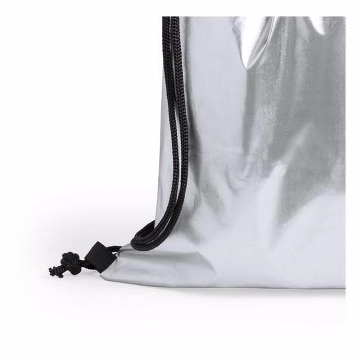 Merkloos Zilver Metallic Gymtas Met Rijgkoord 4 Merkloos Zilver Metallic Gymtas Met Rijgkoord - Afbeelding 2