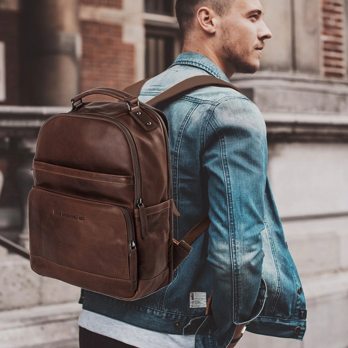 Chesterfield Bags Leren Laptop Rugzak Austin Bruin 16 Chesterfield Bags Leren Laptop Rugzak Austin Bruin - Afbeelding 14