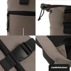 VanEnkhuizen Rolltop Rugzak Met Laptopvak 15,6 Inch - 20 Liter - Waterafstotend En Thermo Materiaal - Taupe -Tas Kortingswinkel 1200x1200 368