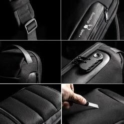 Brandie® - Rugzak - Laptop Rugzak Tot Voor Unisex - Schooltas - Waterdicht - Large Capaciteit - USB Poort - Met Regenhoes - Schoudertas Voor Reizen En Zakelijk Werk - Materiaal Polyester - Maat16 X 11 X 33 Inch - Zwart -Tas Kortingswinkel 1200x1200 387