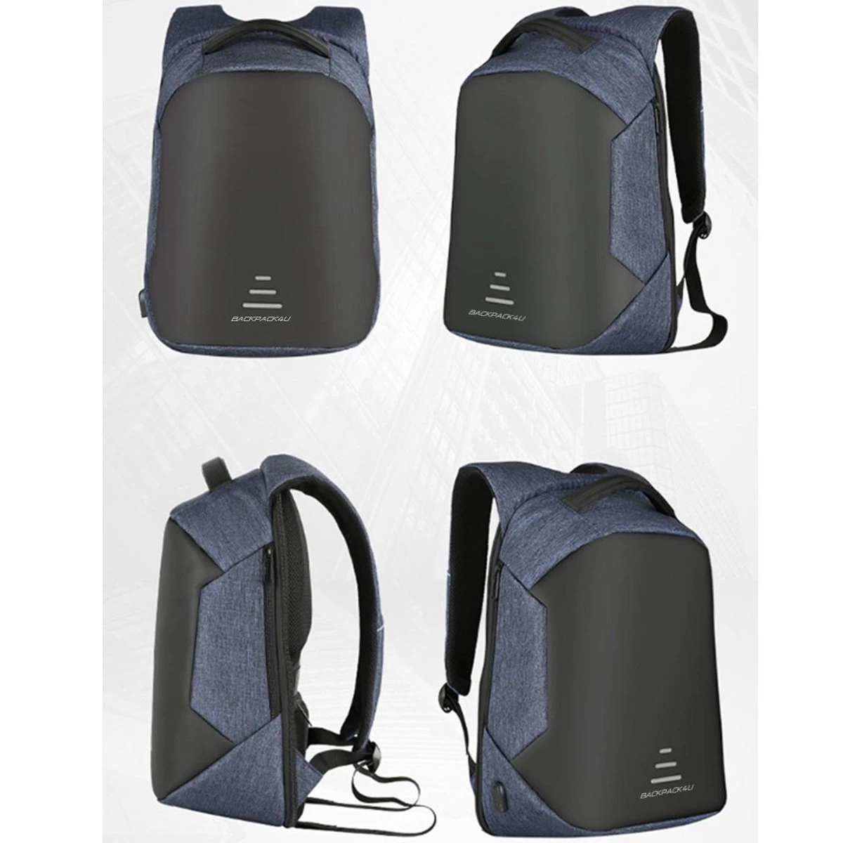 Rugzak - Anti Theft - Anti-diefstal - 32 Liter - Geschikt Voor Laptop - Blauw - Schooltas 4 Rugzak - Anti Theft - Anti-diefstal - 32 Liter - Geschikt Voor Laptop - Blauw - Schooltas - Afbeelding 2