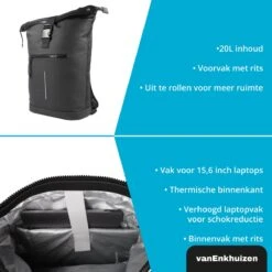 Rugzak Jongens - Rugzak Met Laptopvak 15,6 Inch - 20 Liter - Waterafstotend En Thermo Materiaal - Zwart -Tas Kortingswinkel 1200x1200 499