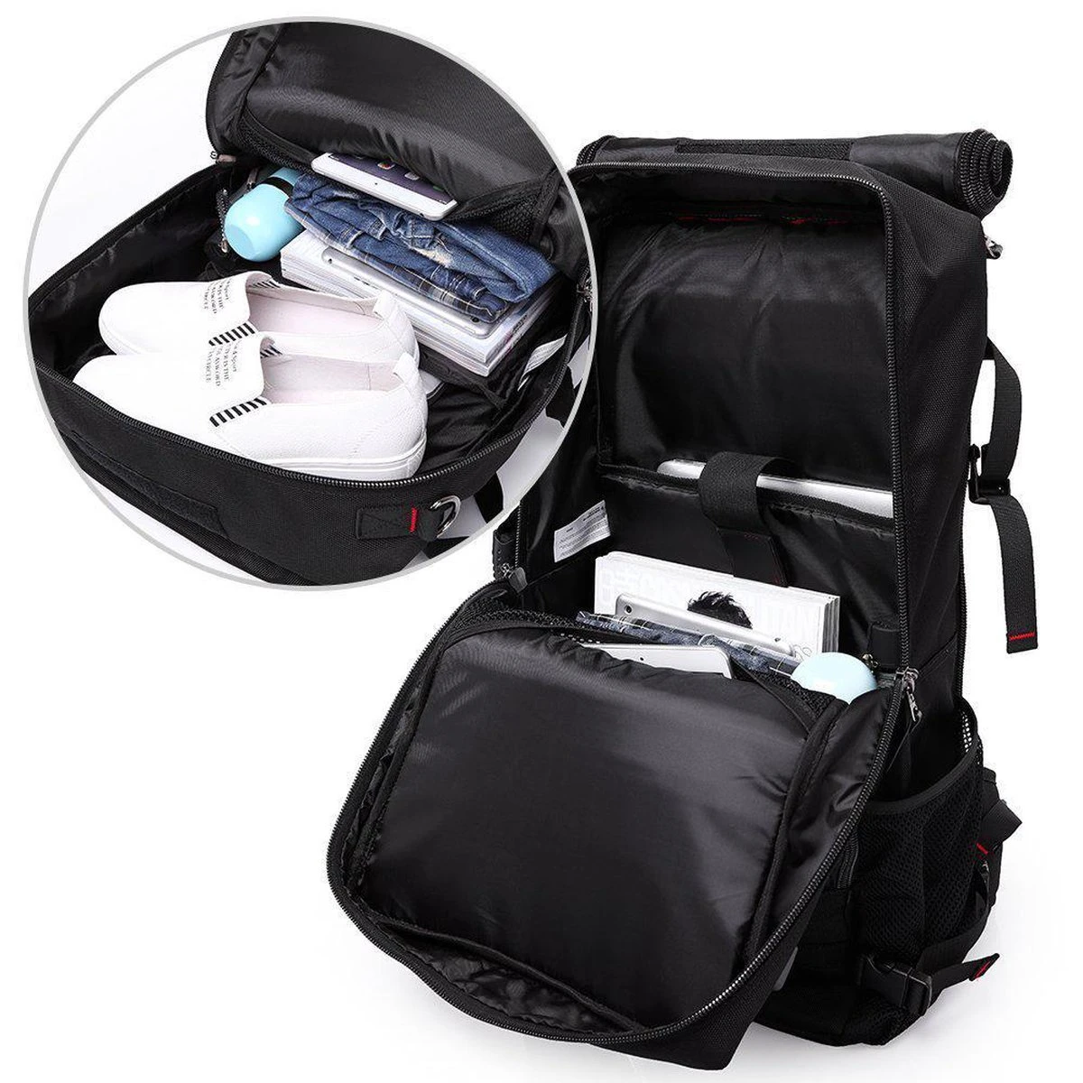 Beefree Anti Diefstal Rugzak| Handbagage Koffer | Handbagage Backpack | Reistas | Rugtas | Werktas | Laptoptas | Schooltas | Schoudertas | Blauw 8 Beefree Anti Diefstal Rugzak| Handbagage Koffer | Handbagage Backpack | Reistas | Rugtas | Werktas | Laptoptas | Schooltas | Schoudertas | Blauw - Afbeelding 6