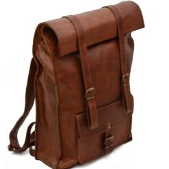 Johnny Fly Leren Rolltop Vintage Rugtas - Bruin - Ecologisch -Tas Kortingswinkel 1200x1200 628