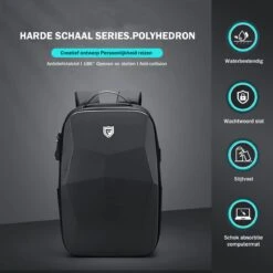 Brandie® - Rugzak - Geschikt Voor 17.3 Inch Laptop - Reistas - Schoudertas - Waterdichte - USB Opladen - Hoge Capaciteit - Anti Diefstal - Normaal Zwart - Voor Heren Tas - Grootte 14*32*48cm - Gewicht 1.3 Kg -Tas Kortingswinkel 1200x1200 670