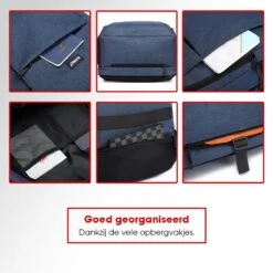 Kono Rugzak XL - Schooltas - 17,3 Inch Laptop Rugtas - Dames/Heren - 36L - Waterafstotend - Blauw -Tas Kortingswinkel 1200x1200 674