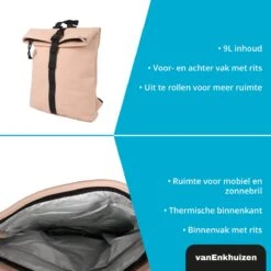 VanEnkhuizen Rolltop Rugzak 9 Liter - Waterafstotend En Thermo Materiaal - Roze 14 VanEnkhuizen Rolltop Rugzak 9 Liter - Waterafstotend En Thermo Materiaal - Roze -Tas Kortingswinkel 1200x1200 756
