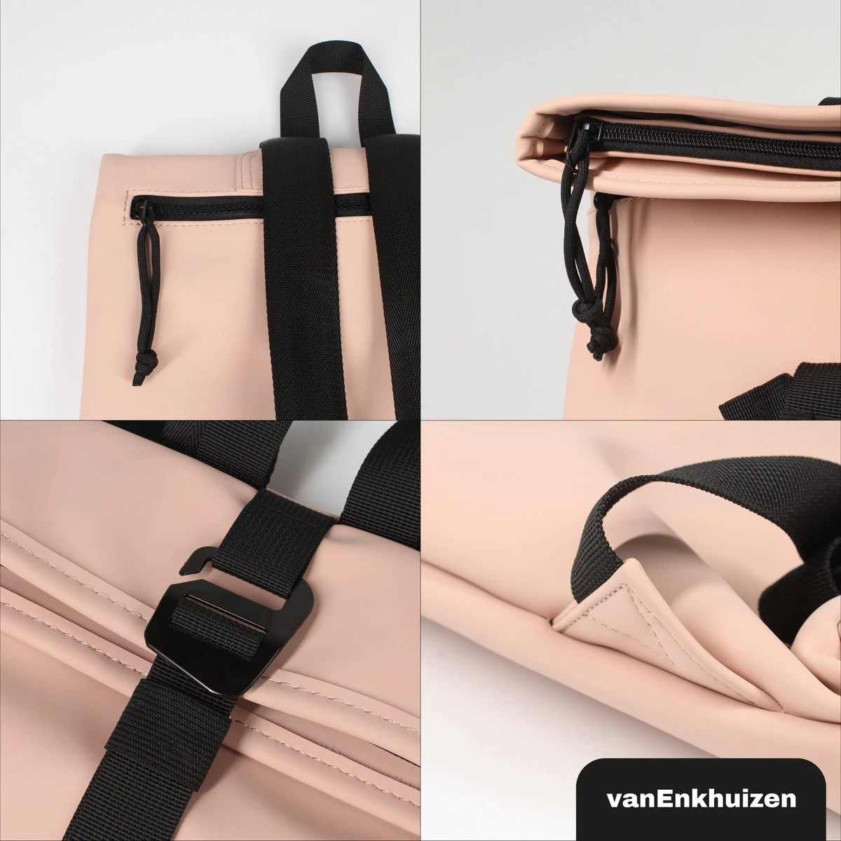 VanEnkhuizen Rolltop Rugzak 9 Liter - Waterafstotend En Thermo Materiaal - Roze 7 VanEnkhuizen Rolltop Rugzak 9 Liter - Waterafstotend En Thermo Materiaal - Roze - Afbeelding 5