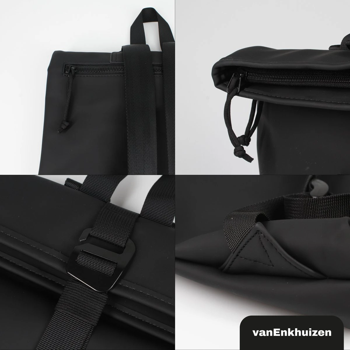 VanEnkhuizen Rolltop Rugzak 9 Liter - Waterafstotend En Thermo Materiaal - Zwart 7 VanEnkhuizen Rolltop Rugzak 9 Liter - Waterafstotend En Thermo Materiaal - Zwart - Afbeelding 5