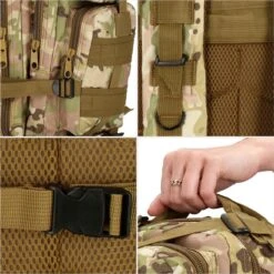Springos Rugzak | Backpack | Wandelrugzak | Tactical Backpack | 35 Liter | Camouflage | Groen/Camel/Beige -Tas Kortingswinkel 1200x1200 791
