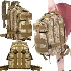 Springos Rugzak | Backpack | Wandelrugzak | Tactical Backpack | 35 Liter | Camouflage | Groen/Camel/Beige -Tas Kortingswinkel 1200x1200 793