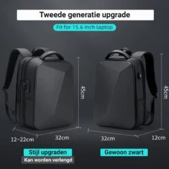 Brandie® - Rugzak - Voor Heren Reistas - Reistas - Schoudertas - Waterdichte Rugzakken - Schooltas - Anti Diefstal - USB Opladen - Heren Zakelijke Reistas Rugzak - 5013 Grootte 12*32*45 Cm - Zwart Upgraden - Gewicht 1.3 Kg -Tas Kortingswinkel 1200x1200 9