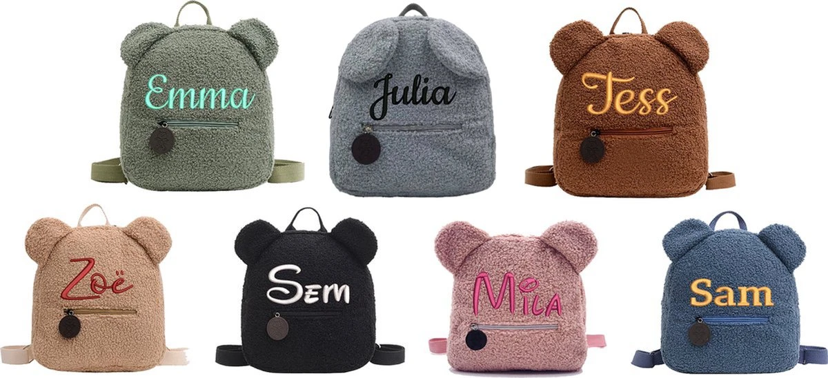 Merkloos Rugtas Teddy Blue / Geborduurd Met Naam / 7 Verschillende Kleuren Gepersonaliseerd / Teddy Rugzak Kids / Schooltas Met Naam / Tas / Kinderen / Peuter / Kleuter / Teddy Bag / Kind En Baby 7 Merkloos Rugtas Teddy Blue / Geborduurd Met Naam / 7 Verschillende Kleuren Gepersonaliseerd / Teddy Rugzak Kids / Schooltas Met Naam / Tas / Kinderen / Peuter / Kleuter / Teddy Bag / Kind En Baby - Afbeelding 5