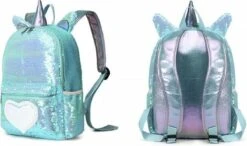 Eenhoorn Schooltas - Rugzak - Unicorn Rugtas 42 X 30 X 14 Cm- Kinderrugzak - Sequin- Luxe Giftset - Pailletten - Inclusief Tas + Etui - Turquoise - Voor Al Je Speelgoed En Schoolspullen -Tas Kortingswinkel 1200x707 1