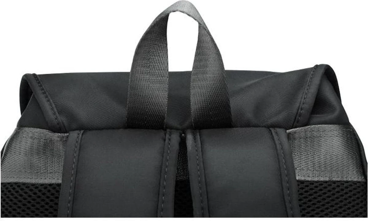 HEANVÈR Vintage Oxfort Rugzak - Waterdichte Rugtas 23L - 15,6 Inch Laptop Tas - Zwart 8 HEANVÈR Vintage Oxfort Rugzak - Waterdichte Rugtas 23L - 15,6 Inch Laptop Tas - Zwart - Afbeelding 6