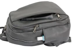 AmbraModa Italiaanse Rugtas, Rugzak Tas, Handtas, Rugzak, Voor Dames Gemaakt Van Echt Leer GL029 Donkergrijs -Tas Kortingswinkel 1200x800 53