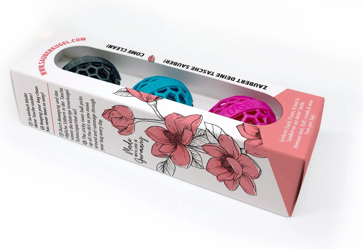 Sauberkugel - Tassenreiniger - Schoonmaakbal - Herbruikbaar - 3-pack - 3 Kleuren 5 Sauberkugel - Tassenreiniger - Schoonmaakbal - Herbruikbaar - 3-pack - 3 Kleuren - Afbeelding 3