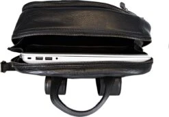 Rugzak Dames Leer Of Rugtas Heren Leer - Zwart Leer - Zwarte Laptop Rugzak Unisex -Tas Kortingswinkel 1200x829