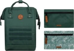 Cabaia Rugtas / Rugzak / Laptoptas / Schooltas - Adventurer Medium - 13 Inch - 23 Liter - Groen -Tas Kortingswinkel 1200x834
