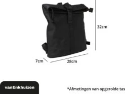 VanEnkhuizen Rolltop Rugzak 9 Liter - Waterafstotend En Thermo Materiaal - Zwart 16 VanEnkhuizen Rolltop Rugzak 9 Liter - Waterafstotend En Thermo Materiaal - Zwart -Tas Kortingswinkel 1200x900 7