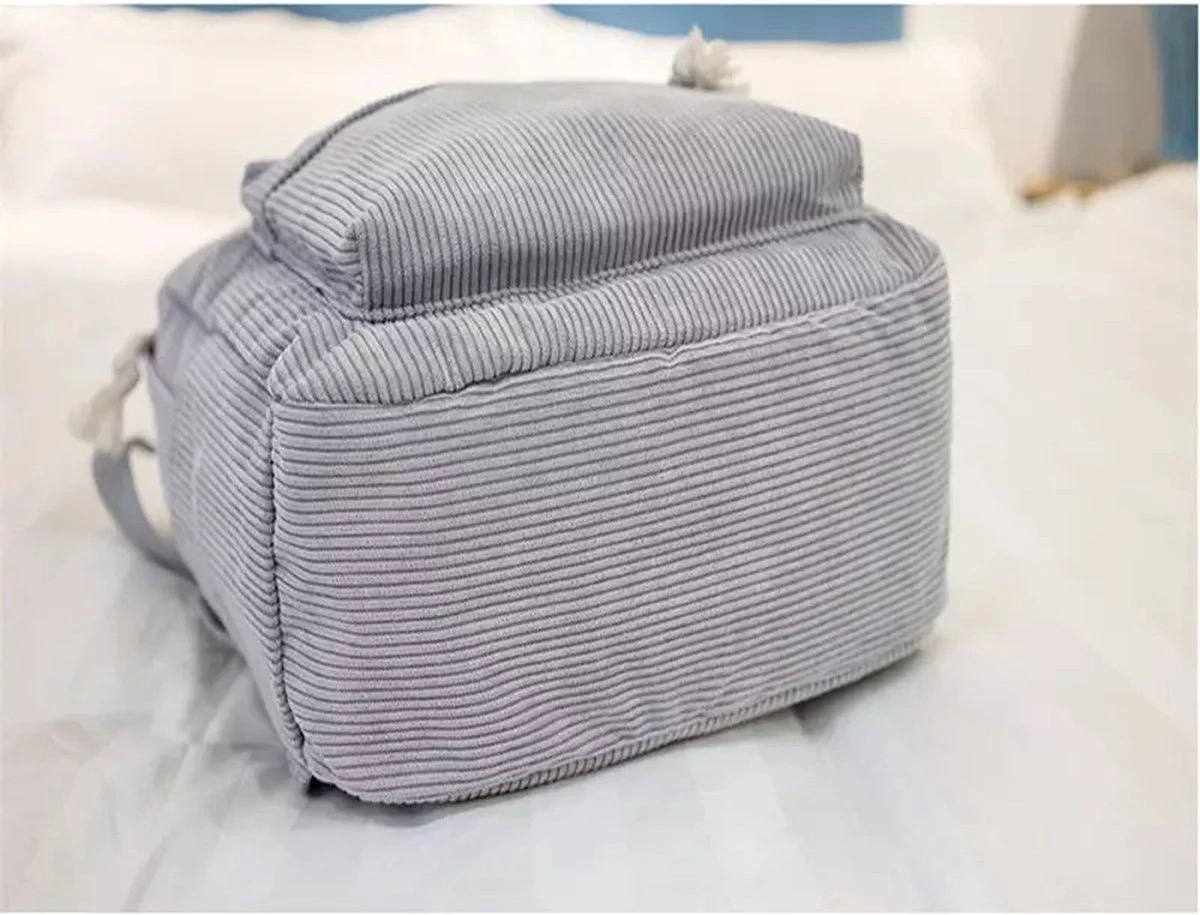 DAMES, MEISJES CORDUROY SCHOOLTAS RUGZAK RUGZAK VERSTELBAAR GROTE CAPACITEIT RITS DAGELIJKS RUGZAK ( KLAVER) 4 DAMES, MEISJES CORDUROY SCHOOLTAS RUGZAK RUGZAK VERSTELBAAR GROTE CAPACITEIT RITS DAGELIJKS RUGZAK ( KLAVER) - Afbeelding 2