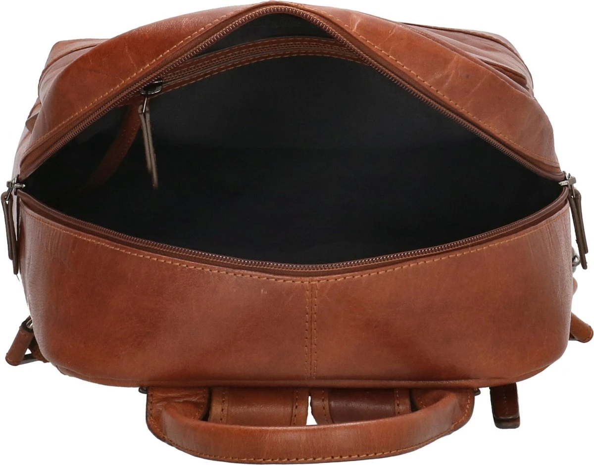 Genicci Amsterdam Rugzak - Cognac 7 Genicci Amsterdam Rugzak - Cognac - Afbeelding 5