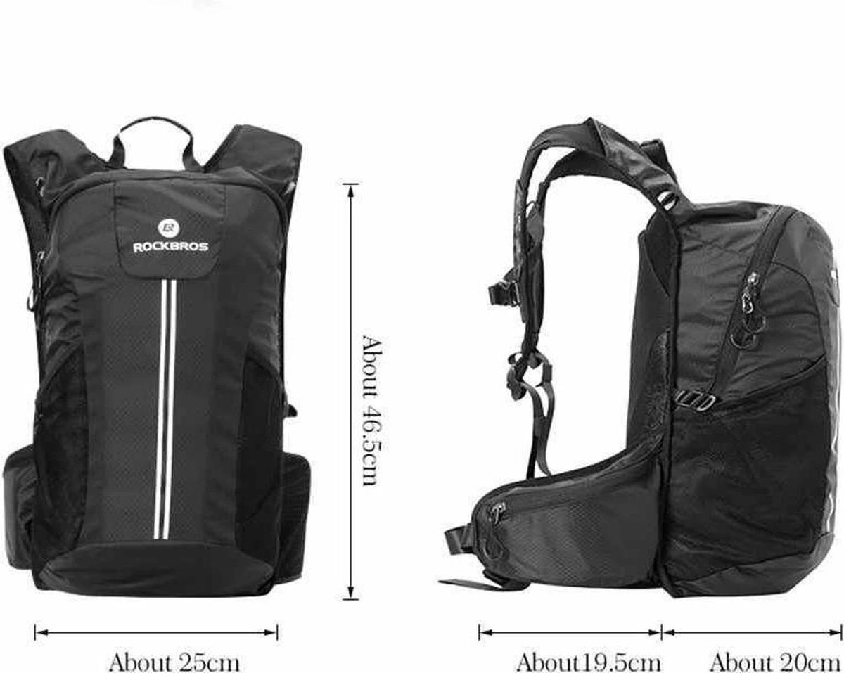 Merkloos Decopatent® Rugzak Outdoor - 20L - Regenbestendige Rugzak - Hydratatie Rugzak - Outdoor Sport - Buitensport - Watersport - Vissen 6 Merkloos Decopatent® Rugzak Outdoor - 20L - Regenbestendige Rugzak - Hydratatie Rugzak - Outdoor Sport - Buitensport - Watersport - Vissen - Afbeelding 4