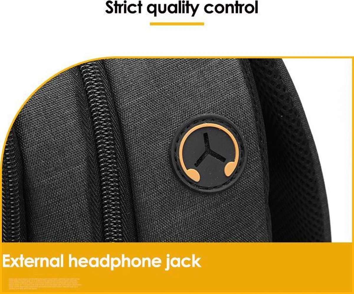 Golden Wolf Rugzak - Rugtas - Laptoptas - Motortas - Antraciet - Smartlock 6 Golden Wolf Rugzak - Rugtas - Laptoptas - Motortas - Antraciet - Smartlock - Afbeelding 4