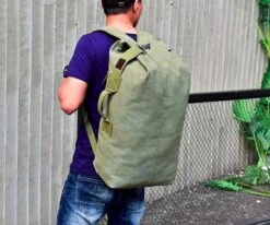 MIRO Luxe Rugzak Rugtas Backpack Grote Capaciteit Met Zip 50 Liter + Kaki/Groen -Tas Kortingswinkel 1200x999