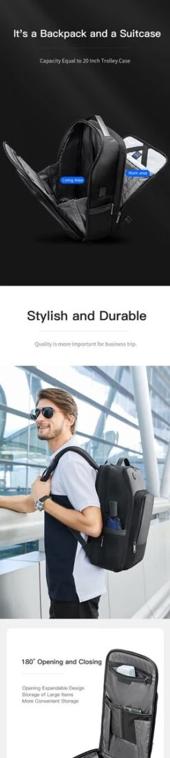 Arctic Hunter Rugtas - Laptop Tas - 15,6 Inch - Waterafstotend - Usb Oplaadstation -Tas Kortingswinkel 270x1200