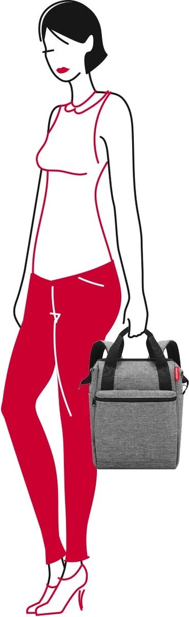 Reisenthel Allrounder R Schouder/ Rugtas - Maat R - 12L - Twist Silver Grijs 8 Reisenthel Allrounder R Schouder/ Rugtas - Maat R - 12L - Twist Silver Grijs - Afbeelding 6