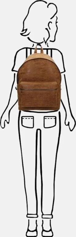 Enrico Benetti Madrid 54541 Laptoprugzak 14" Laptovak - Kunstleer - Bruin -Tas Kortingswinkel 387x1200 1