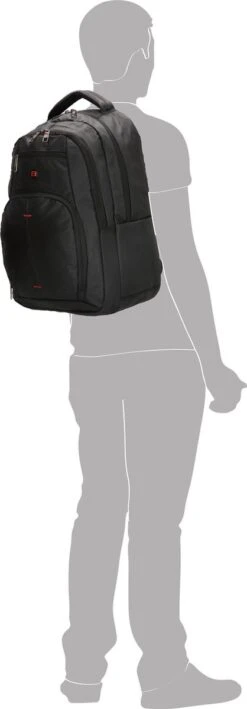 Enrico Benetti Northern 47219 Sportieve Laptoprugzak 17" - Zwart -Tas Kortingswinkel 418x1200