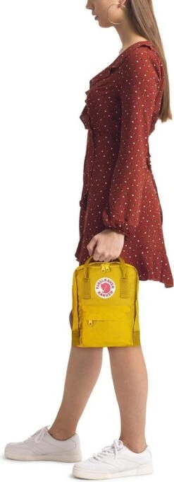 Fjallraven Fjällräven Kånken Mini Unisex Rugzak - Warm Yellow -Tas Kortingswinkel 435x1200