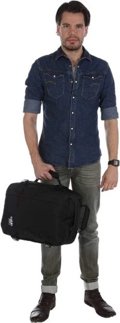 Cabinzero Mini - Handbagage Rugzak - Wizair Afmetingen - Absolute Black -Tas Kortingswinkel 445x1200