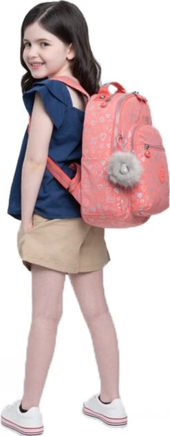 Kipling Seoul Go Small Laptoprugzak 13 Inch - Hearty Pink Met -Tas Kortingswinkel 470x1200