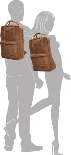 Enrico Benetti Rotterdam Laptop Rugzak 13 Inch 66597 - 12 Liter - Camel -Tas Kortingswinkel 550x1200 1