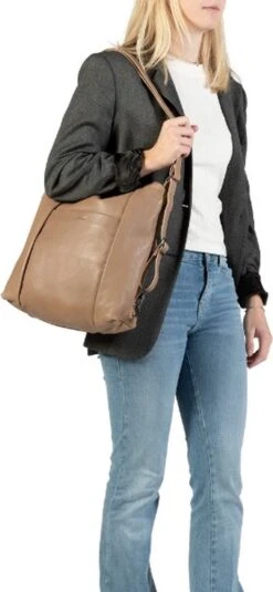 Burkely Just Jolie Dames Rugtas Hobo - Taupe -Tas Kortingswinkel 554x1200