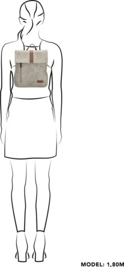 Beagles Brunete Rugzak - Lichtgrijs -Tas Kortingswinkel 556x1200 15