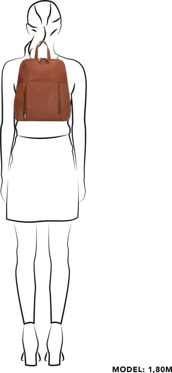 Beagles Santa Lucia Rugzak - Cognac 6 Beagles Santa Lucia Rugzak - Cognac - Afbeelding 4