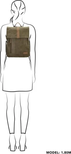 Beagles Brunete Rugzak - Olijfgroen -Tas Kortingswinkel 556x1200 17