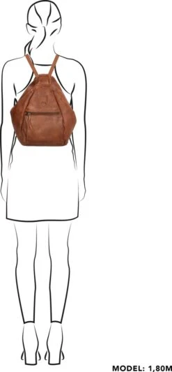 Hide & Stitches Paint Rock Rugzak - Cognac -Tas Kortingswinkel 556x1200 2