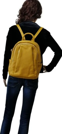 AmbraModa Italiaanse Rugtas, Rugzak Tas, Handtas, Rugzak, Voor Dames Gemaakt Van Echt Leer GL029 Donkergrijs -Tas Kortingswinkel 556x1200 3